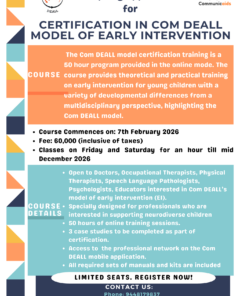 Certification in Com DEALL Model of Early Intervention