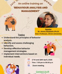 Online training for professionals on ‘Behavior Analysis and Management’