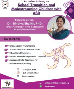 An online training on School Transition and Mainstreaming Children with ASD