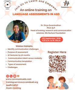 An online training on Language Assessments in Autism Spectrum