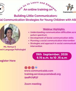 Online professional training on Building Little Communicators: Social Communication Strategies for Young Children with ASD
